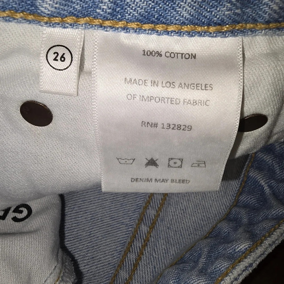 GRLFRND Helena Cut-Off Denim Shorts, EUC - Size 26 - Picture 12 of 14